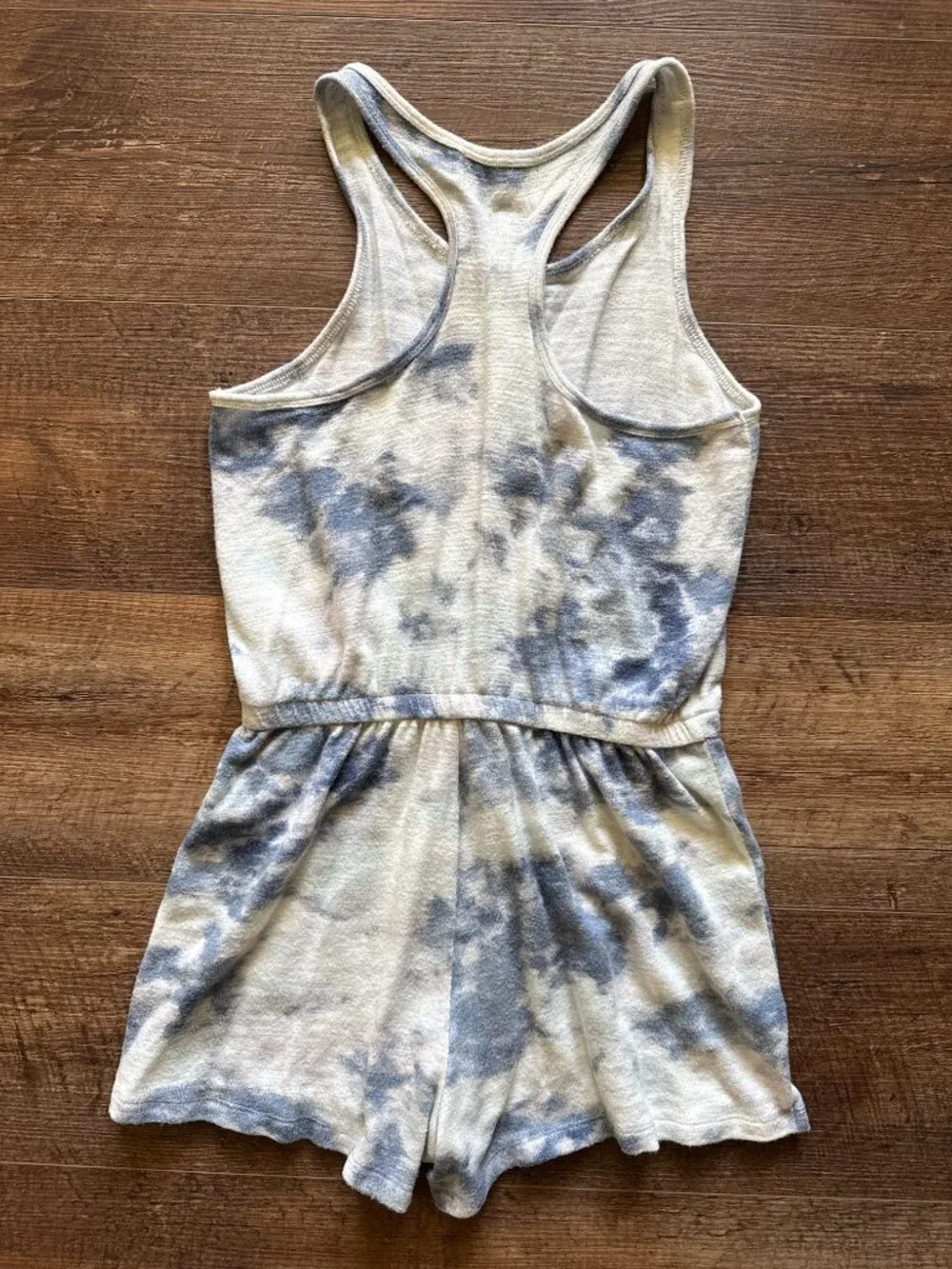 Old Navy blue tie dye romper girls 10-12 EUC